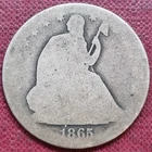 1865 S Seated Liberty Half Dollar 50c Circulated #98327