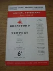 27/10/1962 Brentford v Newport County  (Crease, Fold). No obvious faults, unless