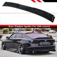 FOR 18-2022 HONDA ACCORD 10TH GEN BLACK REAR WINDOW VISOR DEFLECTOR ROOF SPOILER