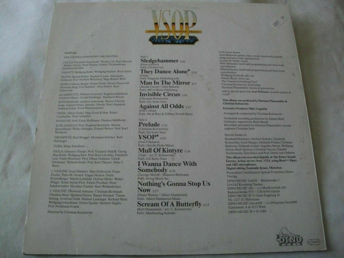 VIENNA SYMPHONIC ORCHESTRA PROJECT VSOP CLASSIC & ROCK VINYL LP