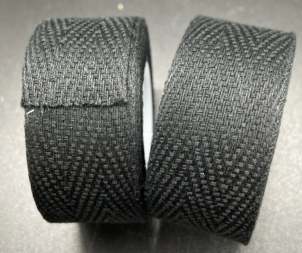 Cinta de manillar de tela Velox estilo vintage - Negra - 2 rollos Foto 3 de 3