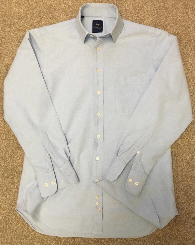 GORGEOUS CHESTER BARRIE BABY BLUE OXFORD FORMAL SHIRT 15 COLLAR COST £80 - Image 2 of 4