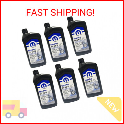 Mopar MaxPro 5W20 SAE Motor Oil for Jeep Dodge Chrysler Ram Case of 6 Quarts