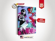 Banksy Abstract Canvas Unique Wall Art Child Love Pop Art Street Graffiti Gift