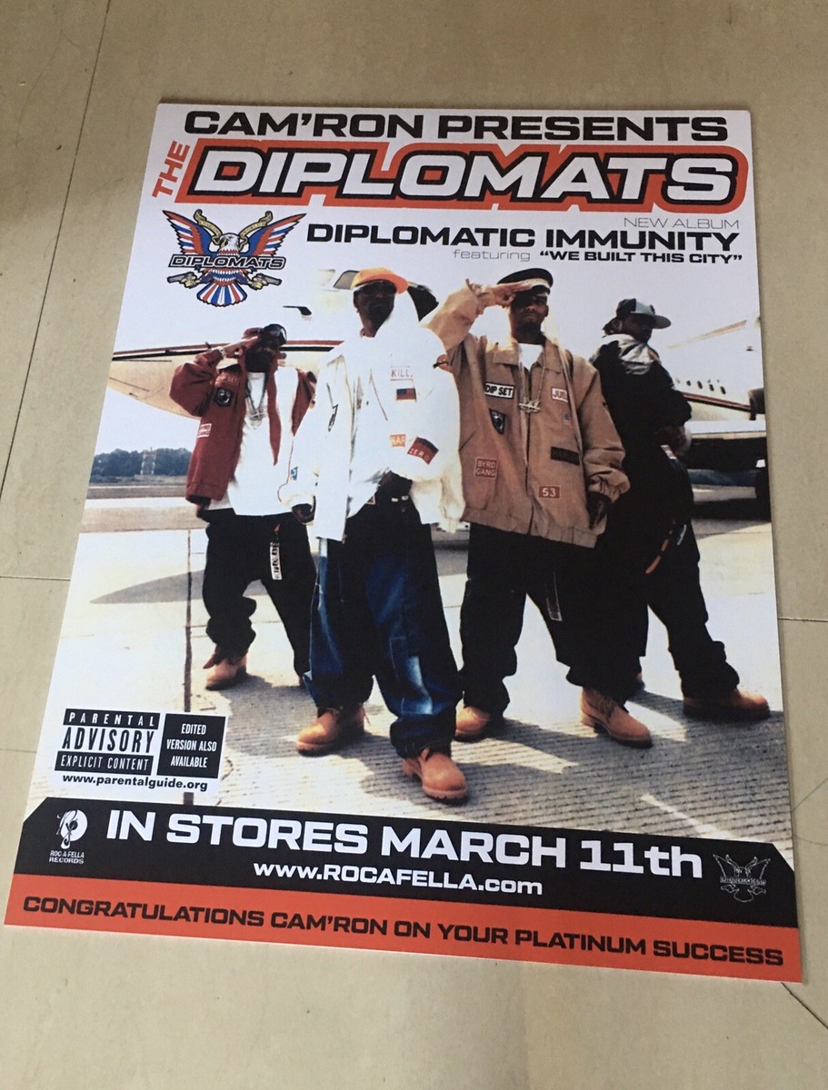 Vintage Diplomats Dipset Cam'ron Diplomatic Immunity 2003 Poster
