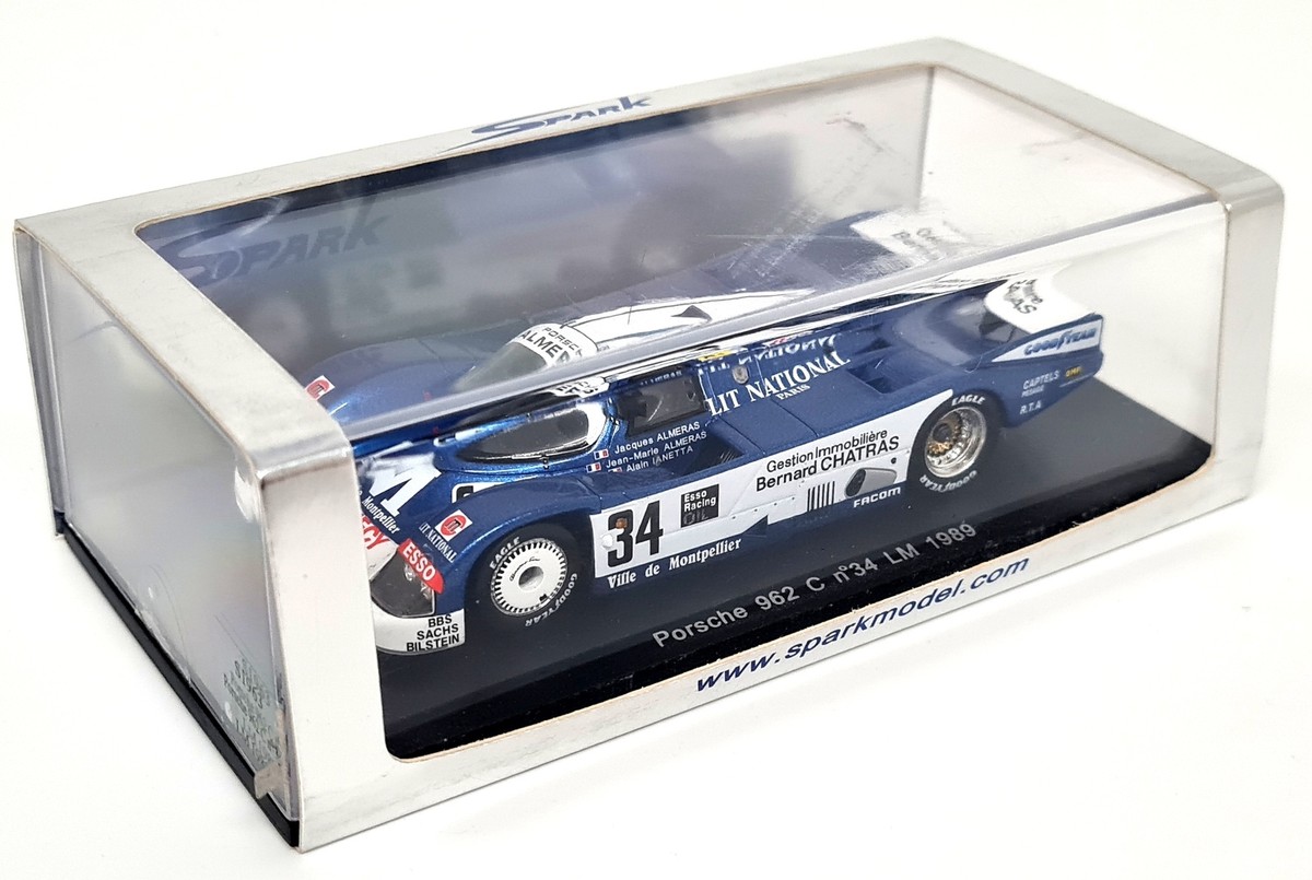 Spark 1/43 Porsche 962C Le Mans 1989 #34 Almeras / Lanetta Resin