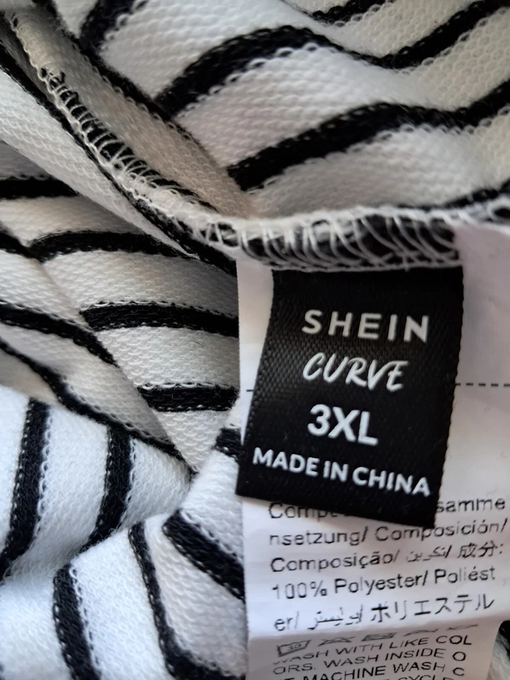 Pantalon taille 50-52 blanc rayé noir - Photo 3/4