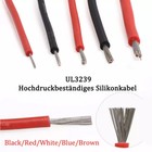 UL3239 Gummi-Silikon Hochspannungskabel 6KV verzinnter Kupferkern 14AWG - 22AWG