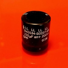 [1x] B43534-S0227-M1 Siemens 220uF 200V Aluminum Electrolytic Capacitor 3-Pin