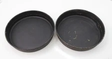 2 (TWO) 12"x 2" Commercial Aluminum Black Pizza Pan Seasoned ROUND