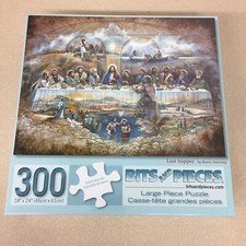 Bits and Pieces 300 Piece Jigsaw Puzzle 18" X 24" Last Supper New Sealed AR356