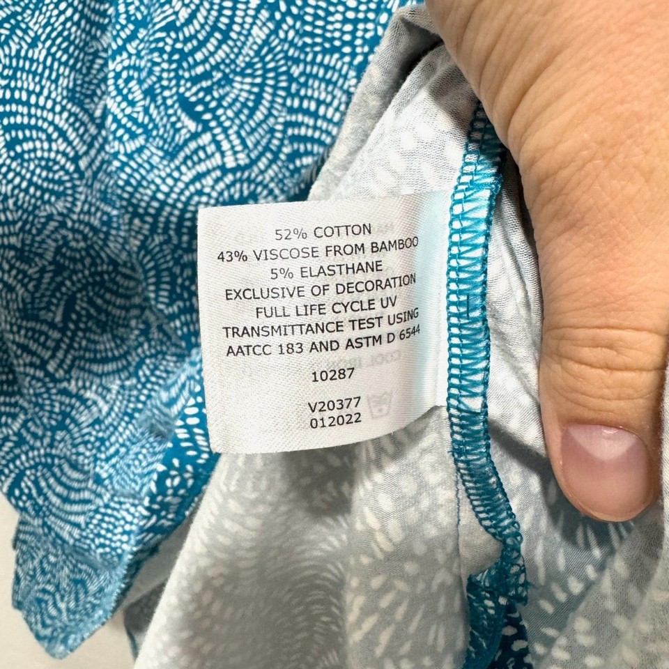 Coolibar Dress Oceanside Tank Top UV Protection Activewear Blue Womens