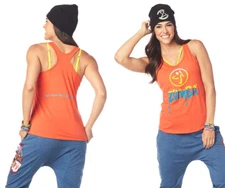 Zumba Dripping In Zumba Loose Tank - CHA-CHA Cherry (orange) ~ XS  S  ~ New!