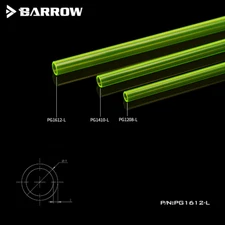 Barrow PETG Tubing 12mm ID, 16mm OD, 500mm length Green 4 Pack for Water Cooling