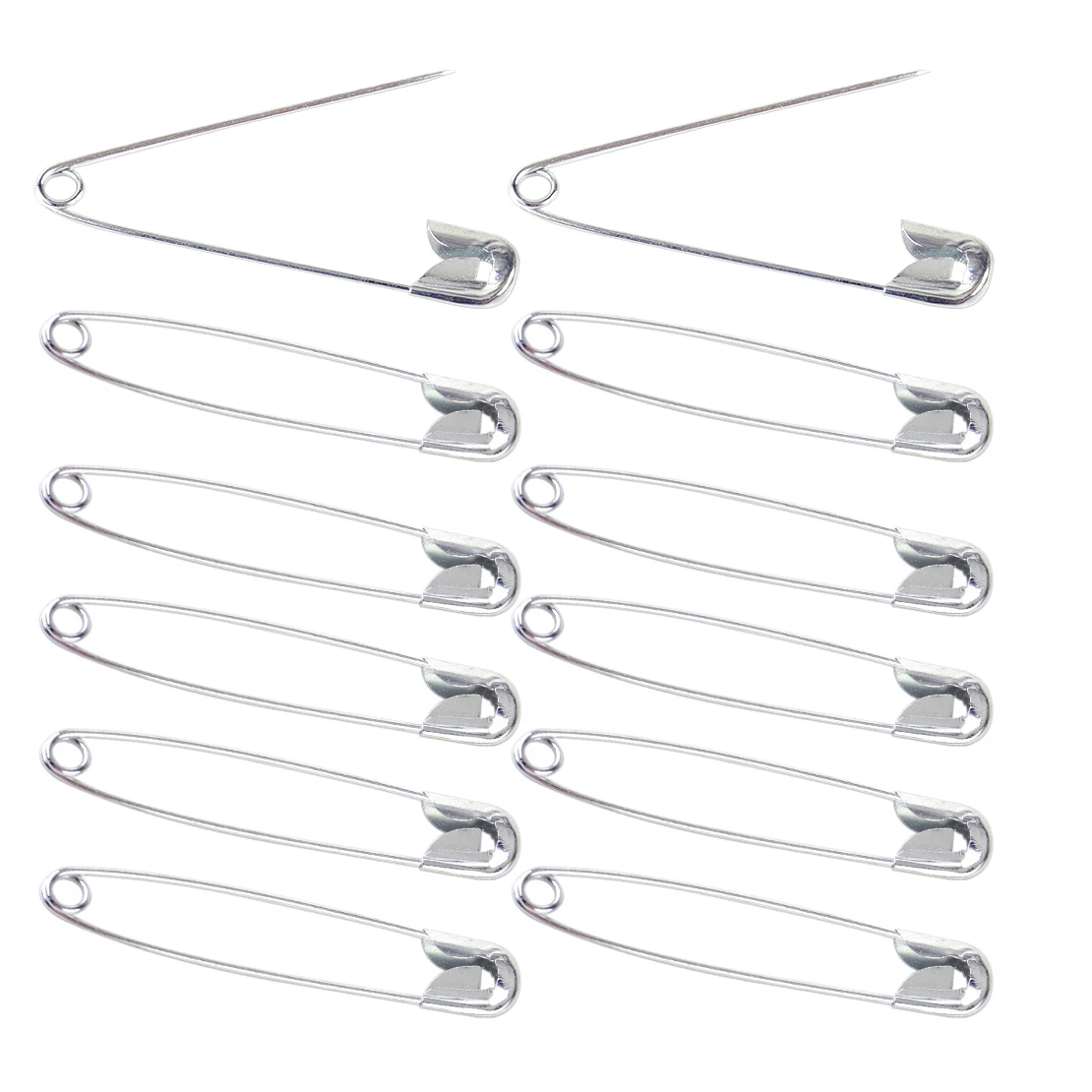 100x Silver Large Safety Pins Needles Assorted Clothes Sewing Craft Wedding 5cm