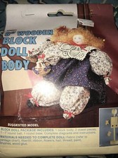 Vintage Wooden Block Doll Body 8 Inches