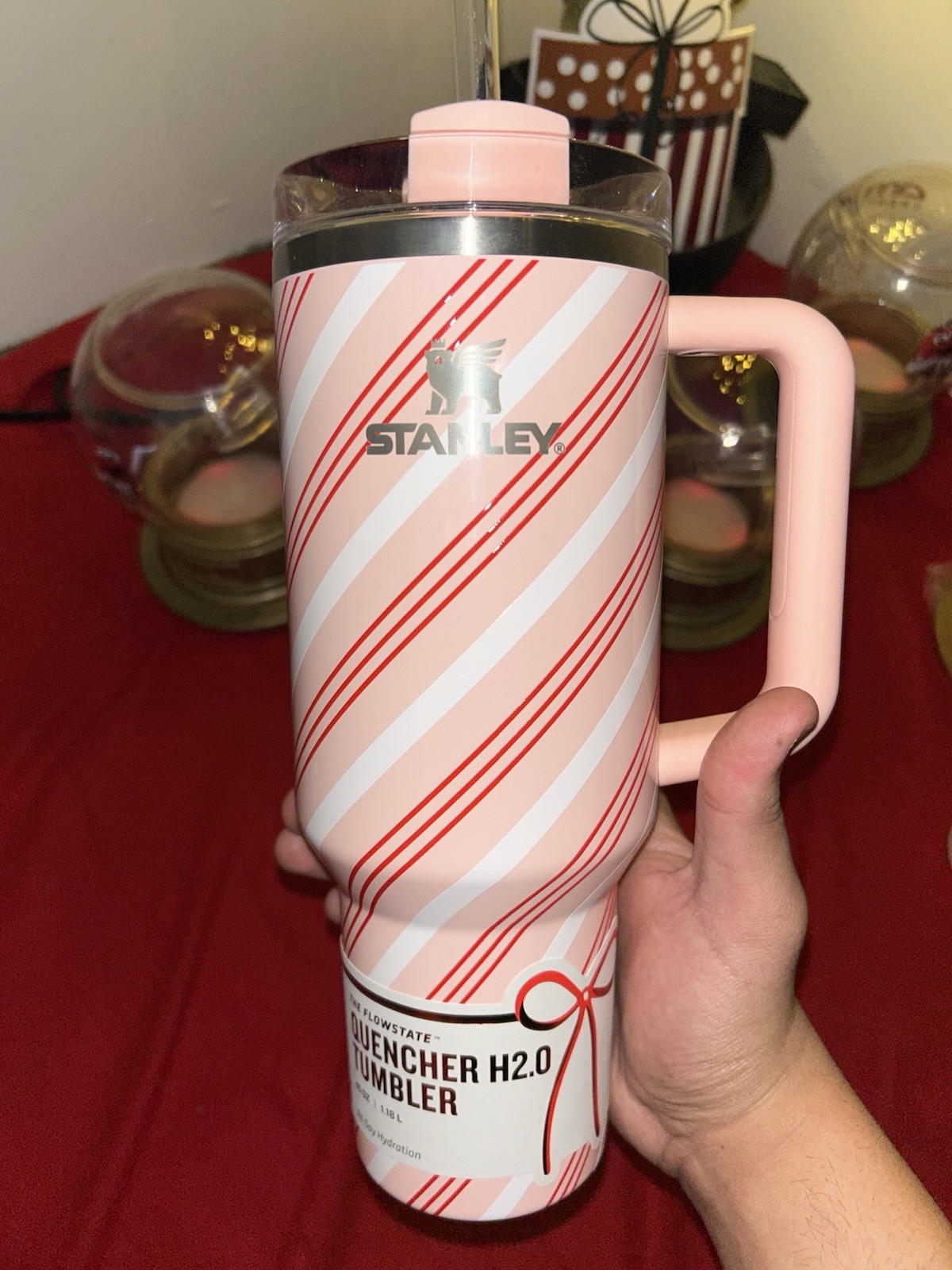 Botella de agua de acero inoxidable Holiday Target Strawberry Stanley 40 oz