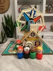 Vintage 1966 Fisher Price Wind Up Ferris Wheel and original people WORKS