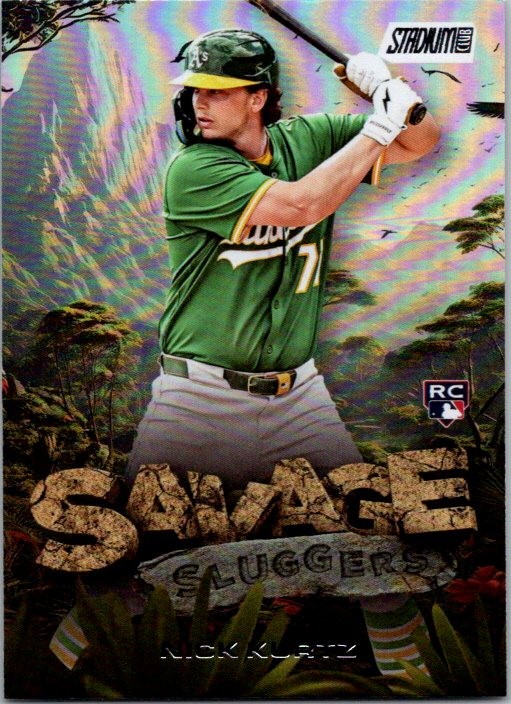 2025 Stadium Club #SS-21 Nick Kurtz Savage Sluggers Rookie Card RC A's