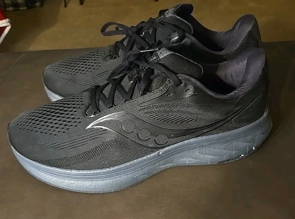 Saucony Ride 18 Mens Running Shoes Black Shadow S21000-102 Size 10 Saucony Ride 18 Black Shadow for sale | eBay main image 4