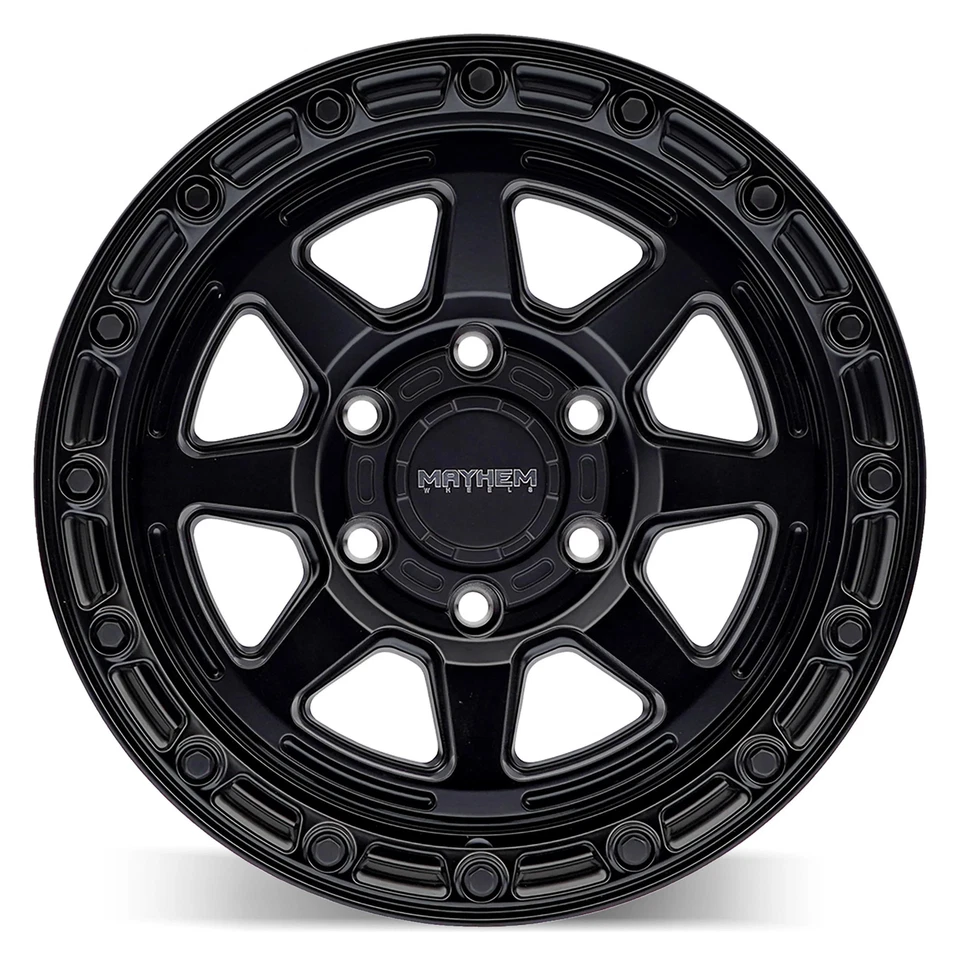 Mayhem 8306 RIDGELINE Wheel 17x8.5 (6, 6x139.7, 106.1) Black Single Rim Foto 2 de 3