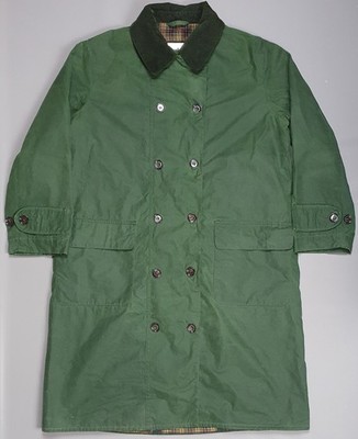 Barbour Alexachung Virginia Wachsmantel Damen 10 grün klassisch Trench Alexa Chung