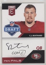2017 Donruss Elite Pen Pals CJ Beathard #PP-CJ Auto 0c6