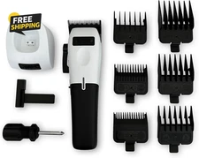 Play Barber Hair Clippers for Men 7500 RPM with Rubber Grips (White)