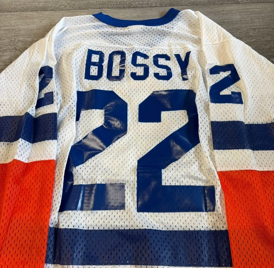 Camiseta deportiva de hockey Mike Bossy vintage de los NY Islanders de la década de 1980 #22 talla mediana Foto 4 de 4