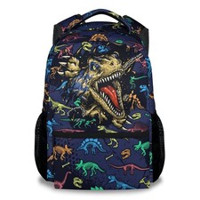 KNOWPHST Boys Backpack - Cool Dinosaurs Bookbag for School, Travel - 17 Inch ...