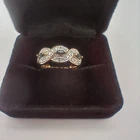 Ross Simons Sapphire Crosswave 925 Silver Vintage Ring Elegant Gold over sz 7