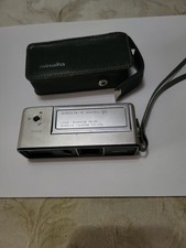 Vintage Minolta 16 Model P Camera Rokkor Lens W/ Leather Case