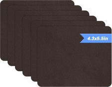 Azobur Sofa Fabric Repair Patch, 6 Piece Microfiber Patches, Self Dark Brown