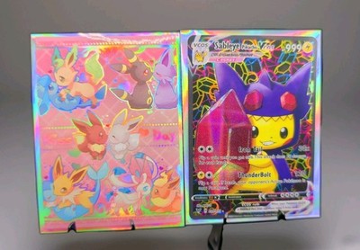 x1 Eevee Sleeve Eeveelutions Kiss Day Pokemon Center + FREE COSPLAY PIKACHU CARD