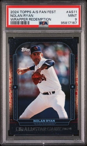 2024 TOPPS ALL-STAR FAN FEST WRAPPER REDEMPTION #AS11 NOLAN RYAN PSA 9 POP 1