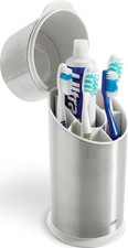 Good Grips Stainless Steel Toothbrush Organizer, Bathroom Organizer and Storage,