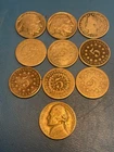 1915 D F- VF  1916S buffalo nickels plus shield nickels and 1950 d nickel