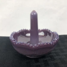 Mosser Glass Ring Holder Purple Ringholder Trinket Jewelry Jade Pink