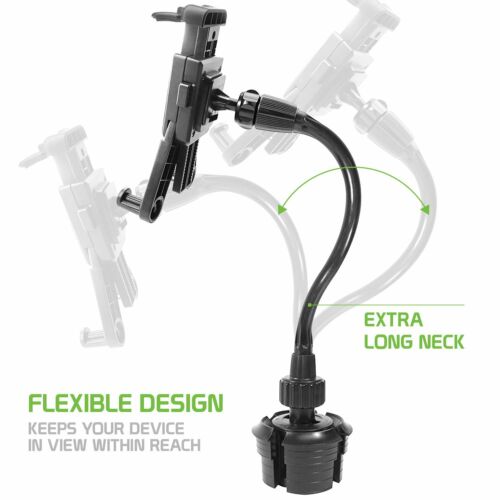 Car Cup Holder Universal Tablet / iPad Mount Gooseneck 360 Degree Adjustable - Picture 7 of 8
