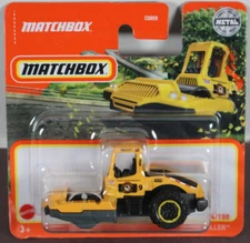 Classic Matchbox YELLOW Road Roller on Short Card HTF LQQK