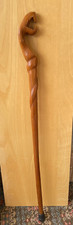 Vintage Wood 38" Snake Walking Stick Cane Solid Wood