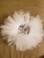 CUSTOM Made Baby Girl Toddler White Tutu