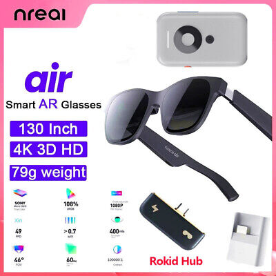 XREAL Original Nreal Air Smart AR Glasses Portable 130 Inches Space Giant  Screen 1080p Viewing Mobile Computer 3D Private Cinema