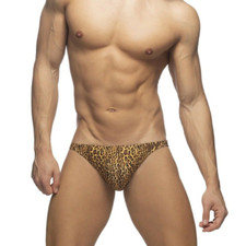 Costume da bagno uomo stampa leopardata push up pad slip vita bassa sexy bikini costume da bagno