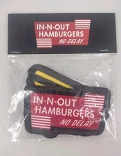 NEW SEALED Set of 3 IN-N-OUT Burger Iron-On Patches