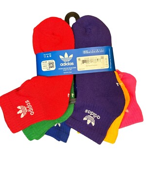adidas Originals Quarter Socks, Multi Color in size Medium 2Y-5Y