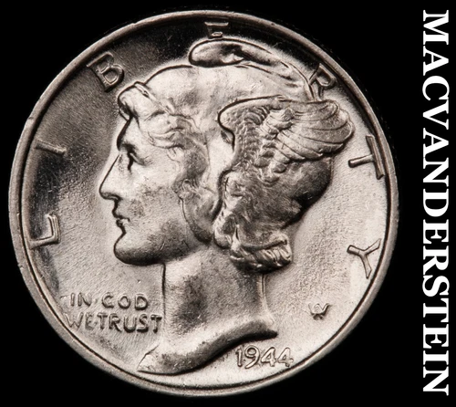 1944 Silver Mercury Dime-Choice Gem BU ++++ Lustrous No Reserve #i2585