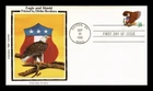 Dr Jim Stamps Colorano Silk Cachet Eagle And Shield First Day Of Issue Cover