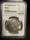 1921 $1 Morgan Silver Dollar MS62 NGC Uncirculated