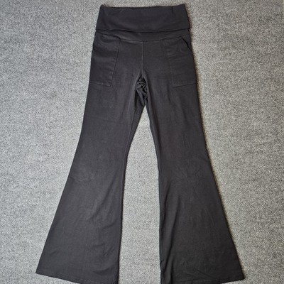 Offline By Aerie The Hugger Foldover Leggings Flare Size Medium Black Pockets 